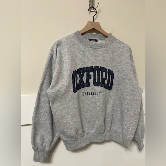 Authentic Oxford University Tartan Print Original Campus Sweatshirt Size Medium - Picture 4 of 8